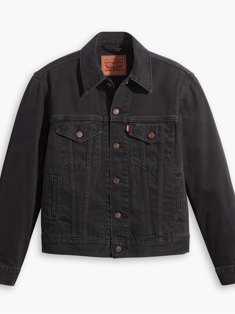0267 Levi's Ex boyfriend Black Denim Trucker Jacket